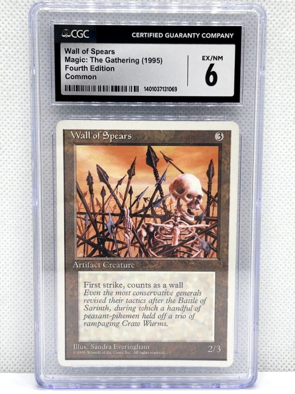 Wall of Spears 4th Edition 1995 CGC Graded 6 EX/NM MTG Magic The Gathering